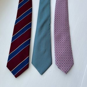 3 men’s ties. 2 PINK and 1 Perry Ellis Portfolio